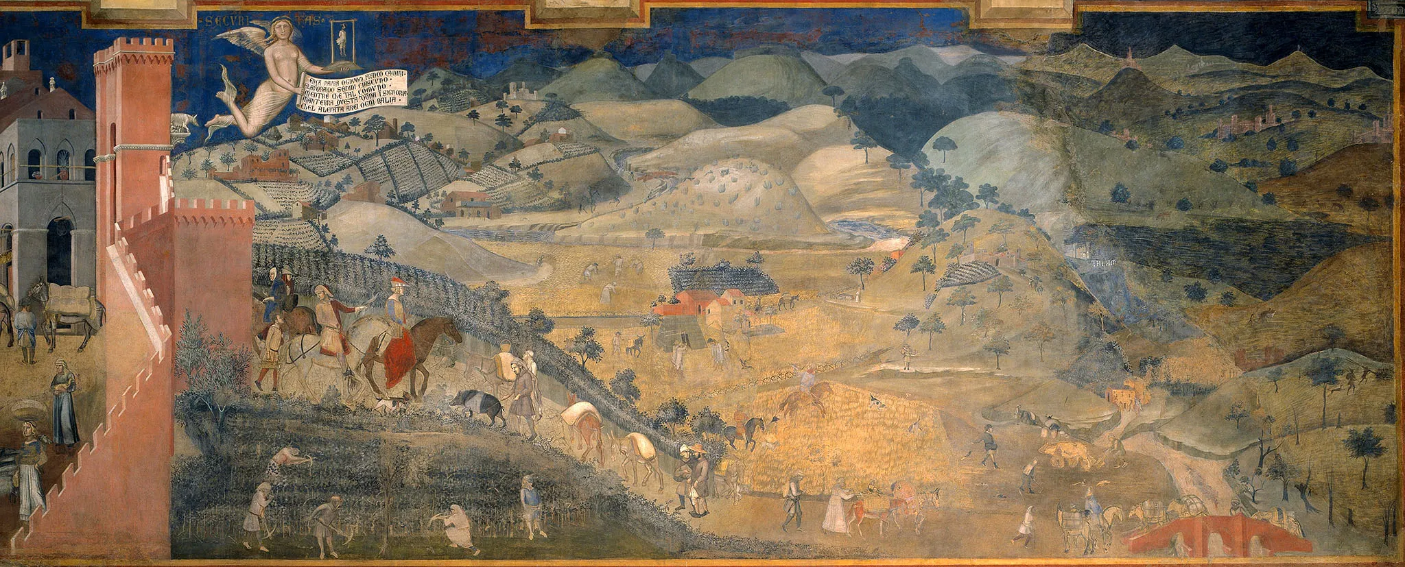 Effetti del Buon Governo in campagna, Ambrogio Lorenzetti, 1338-1339.